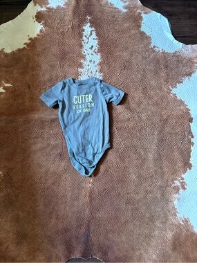 Garanimals Blue 'Cuter Version of Dad' Short-Sleeve One-Piece